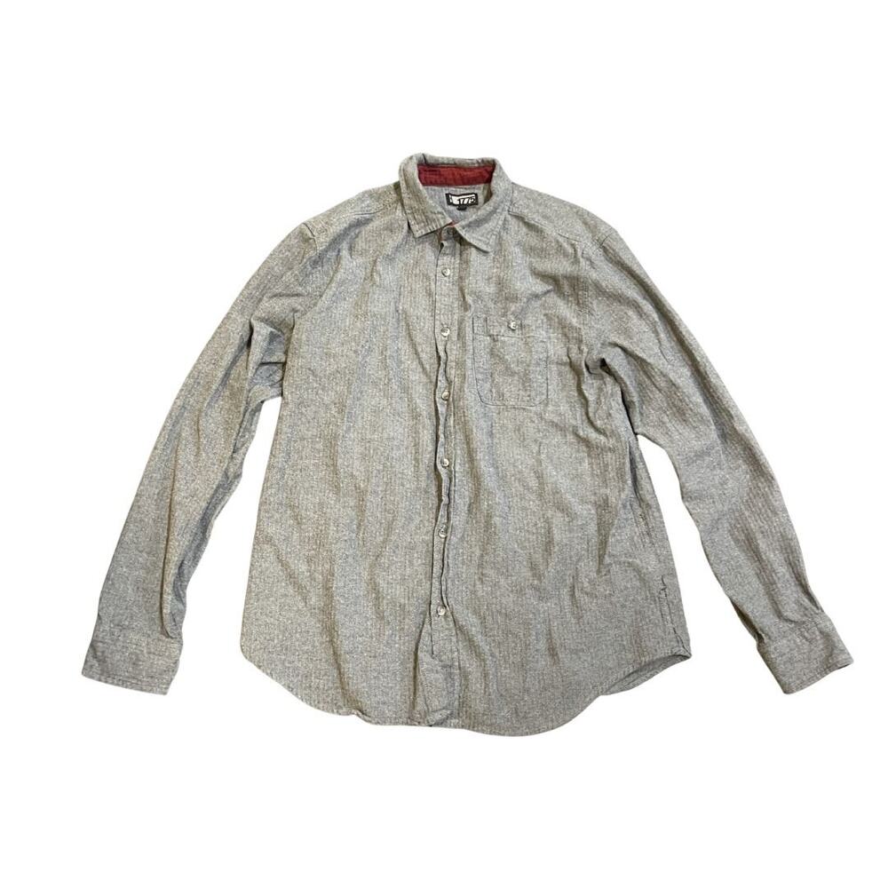 1775 Mens Long Sleeve Button up Shirt Size Large 100% Cotton Office Casual